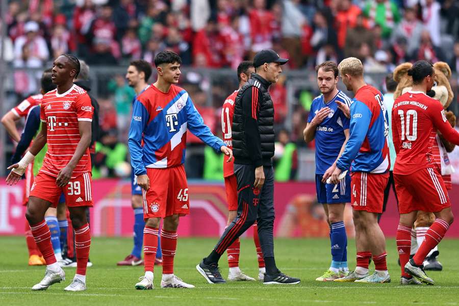 Bayern Munich coach Thomas Tuchel and his players