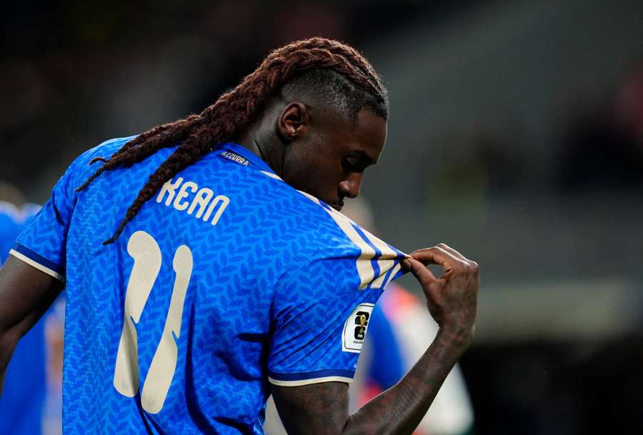 Moise Kean celebrates goal