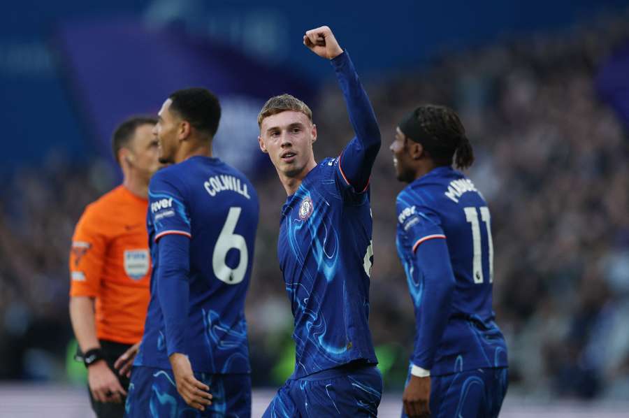 Palmer świętuje zdobycie trzeciej bramki dla Chelsea