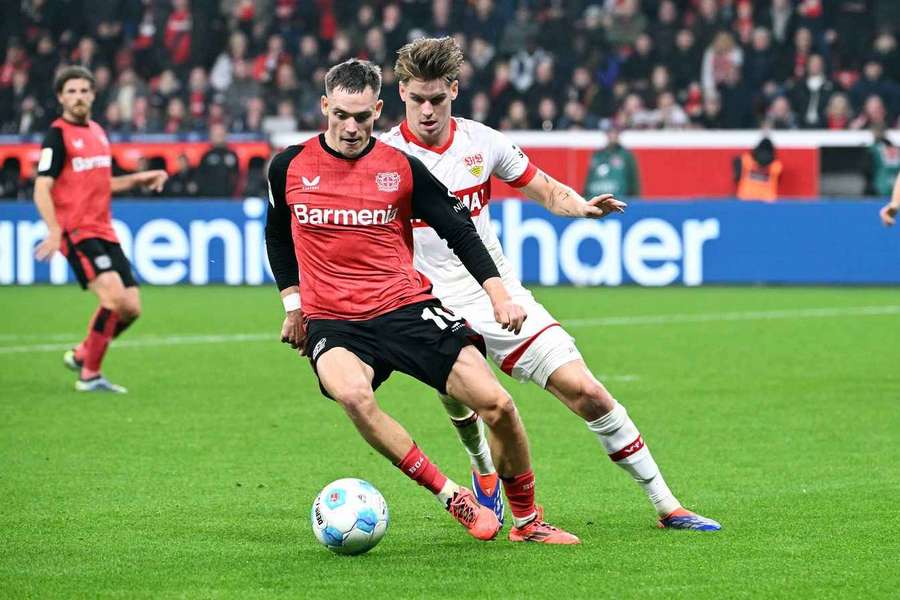 Florian Wirtz în  partida cu Stuttgart