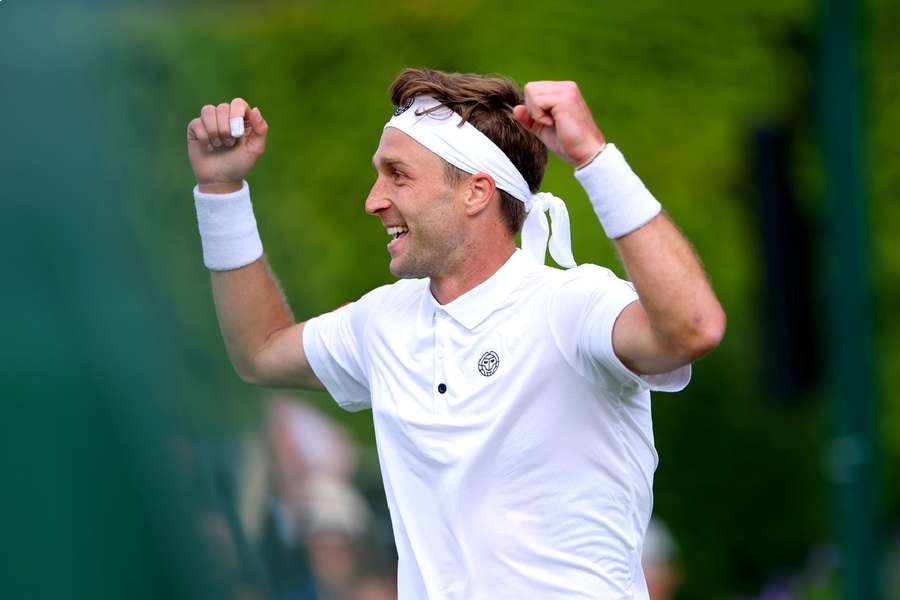 Broady celebrates his win