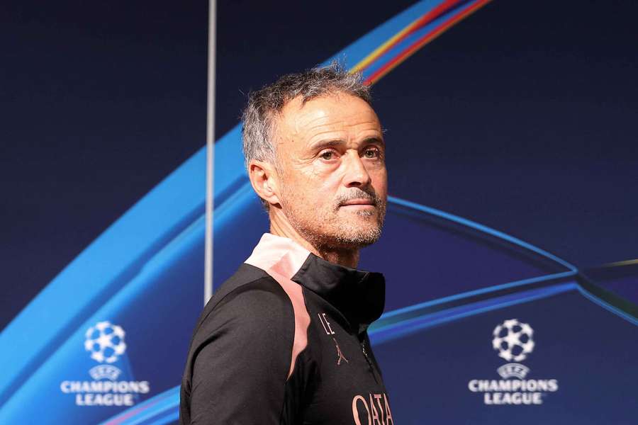 Luis Enrique en la rueda de prensa.