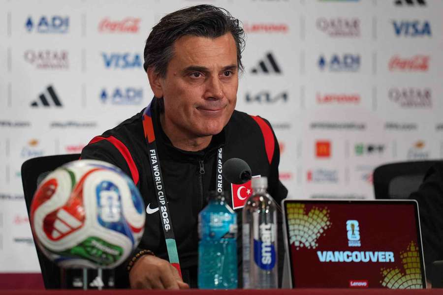 Turkey head coach Vincenzo Montella speaks to reporters during the week in Vancouver. Turkey head coach Vincenzo Montella speaks to reporters during the week in Vancouver.