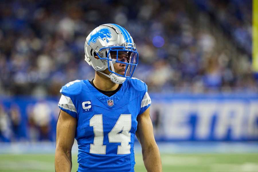 St. Brown im Jersey der Detroit Lions
