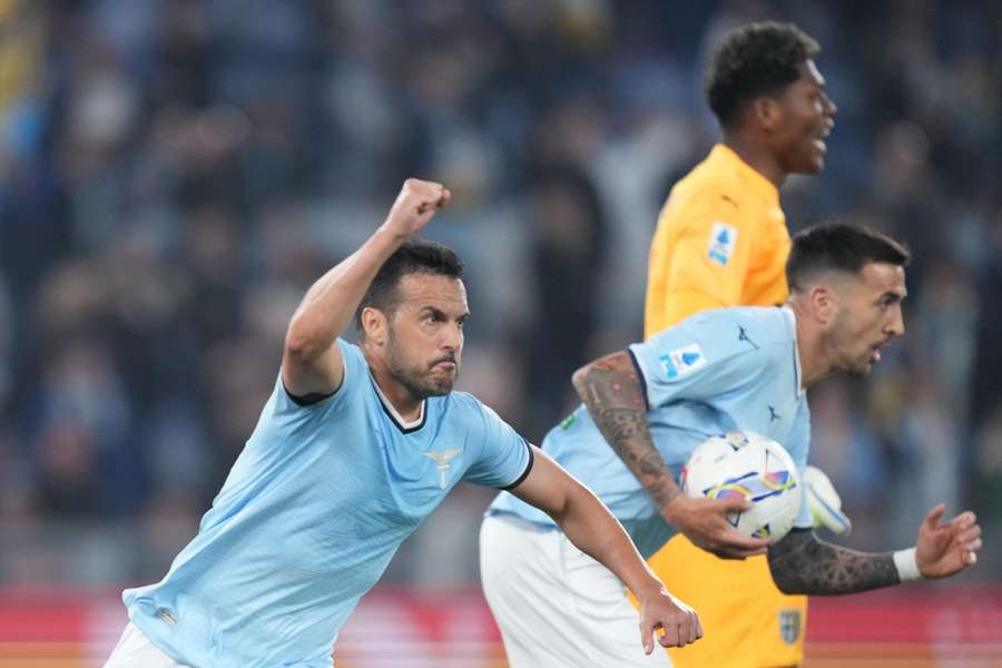 Pedro esulta per il gol segnato al Parma