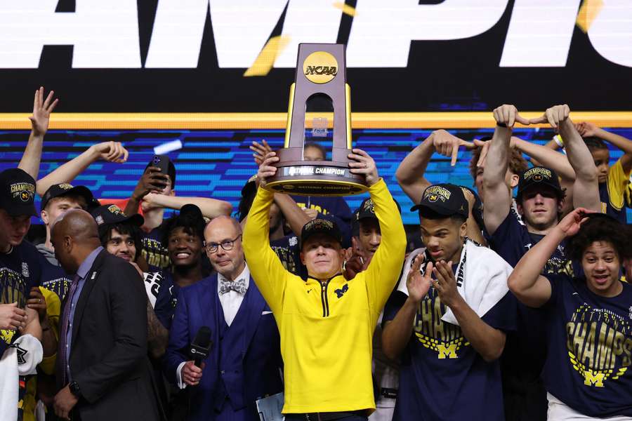 Michigan celebrates 2026 NCAA Men's Basketball National Championship