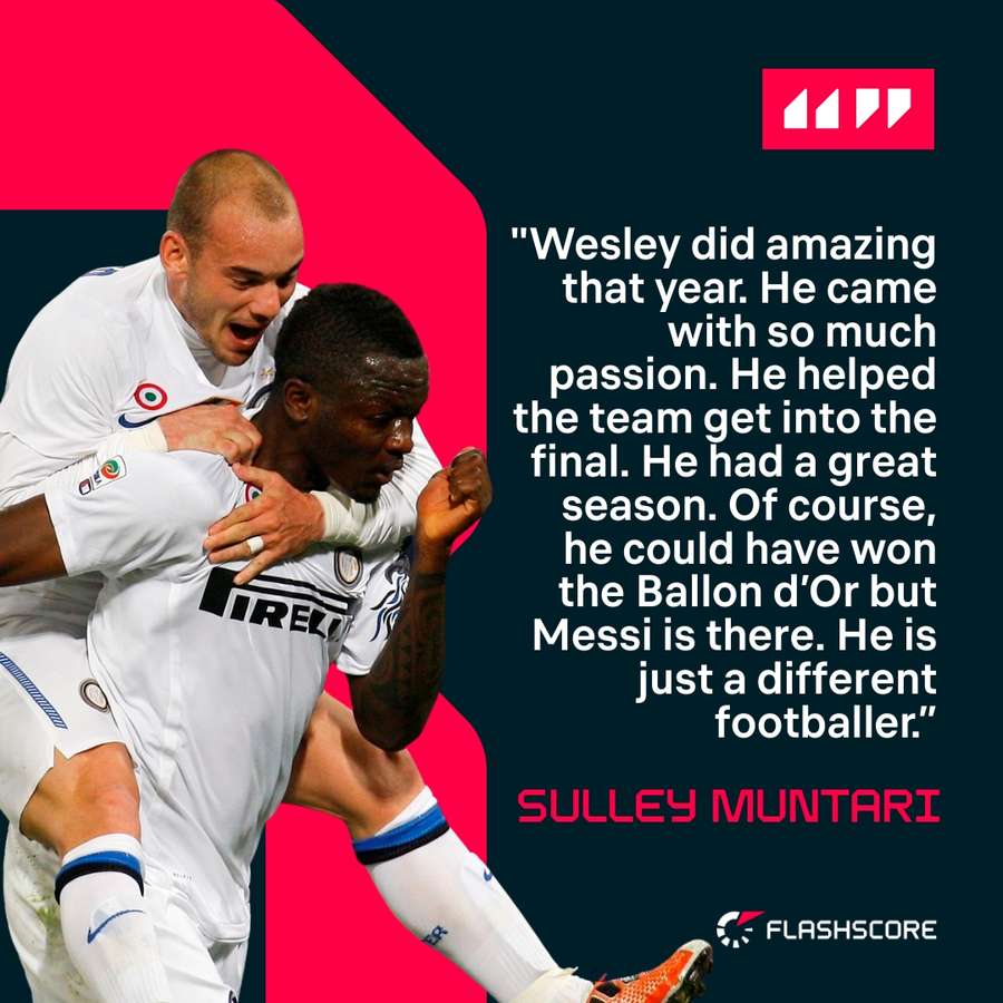 Muntari on Sneijder's 2010