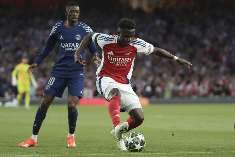 Dembélé e Saka são as principais armas ofensivas dos dois times para o jogo