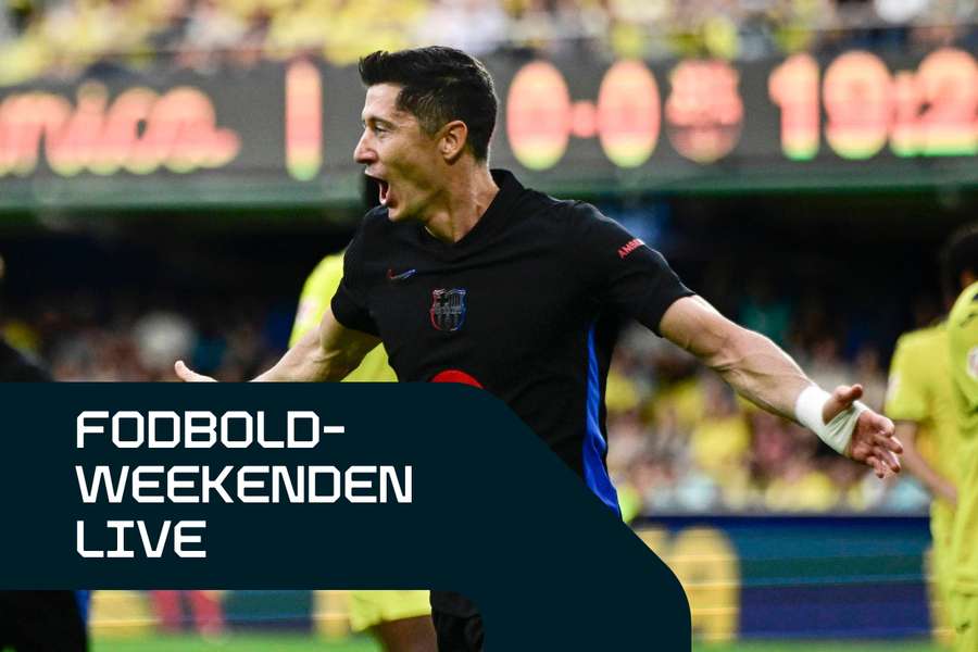 Lewandowski var dobbelt målscorer mod Villarreal.