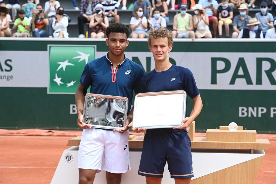 Arthur Fils e Luca van Assche, há dois anos, na final de juniores de Roland Garros