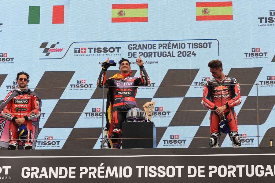 Le podium du dernier Grand Prix du Portugal.