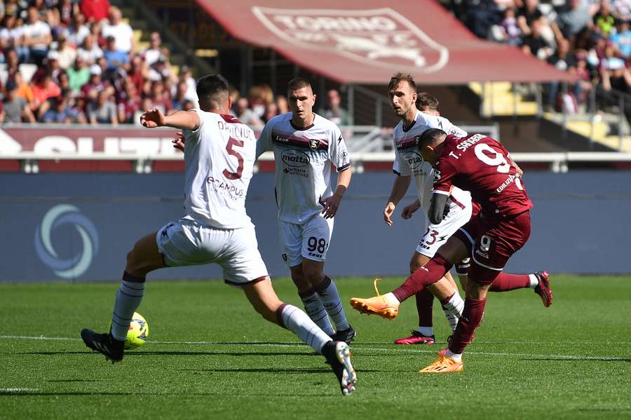 Antonio Sanabria strikes home Torino's only goal of the game