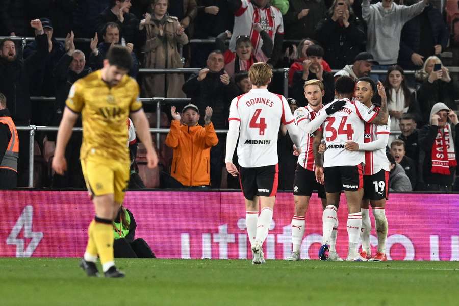 Southampton players celebrate