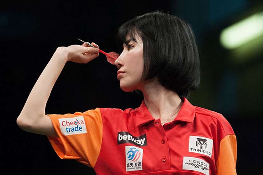 Momo Zhou became the first woman to represent China at a televised PDC event