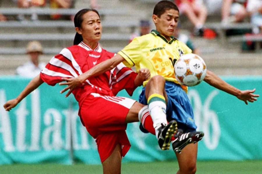 Sissi pela Seleção Brasileira nas Olimpíadas de Atlanta-1996