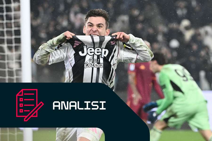 Francisco Conceição esulta dopo la rete alla Roma