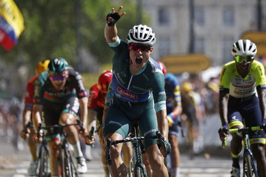 Philipsen claimed a record-breaking stage win at the Tour de France. 