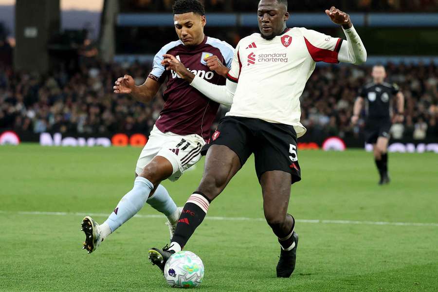 Ibrahima Konate in action for Liverpool Ibrahima Konate in action for Liverpool