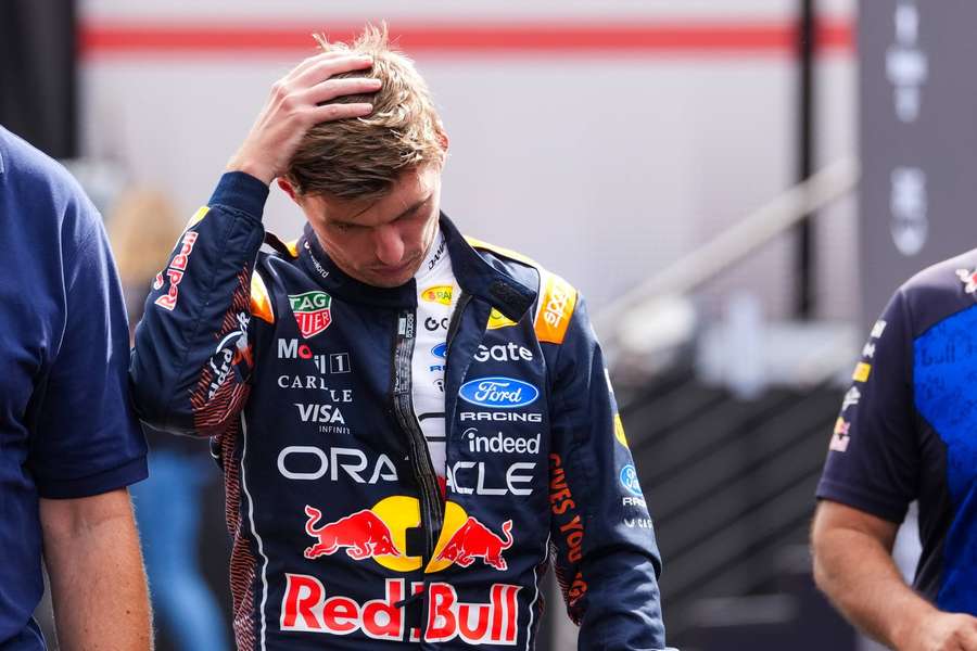 Max Verstappen after crashing out of the Dutch Grand Prix Max Verstappen after crashing out of the Dutch Grand Prix