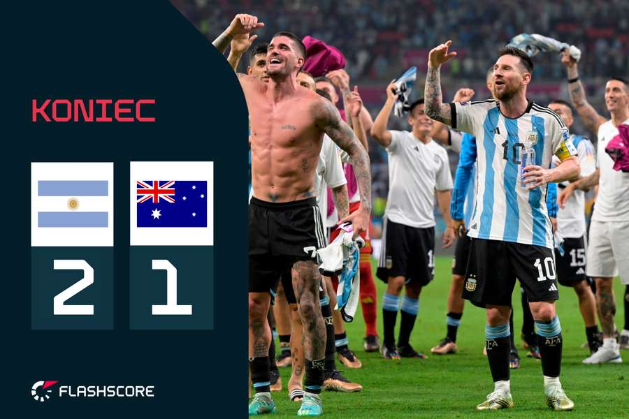 MŚ 2022. Argentyna wygrywa z Australią. Świetny mecz Messiego