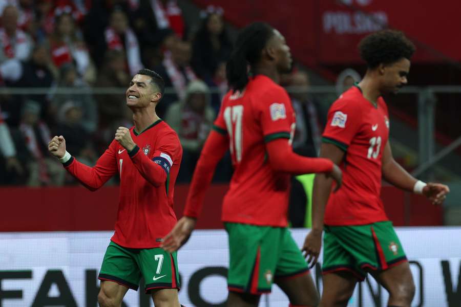 Cristiano Ronaldo marcou diante da Polónia