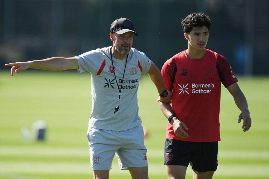 Ten Hag im Training vor seinem Bundesliga-Debüt