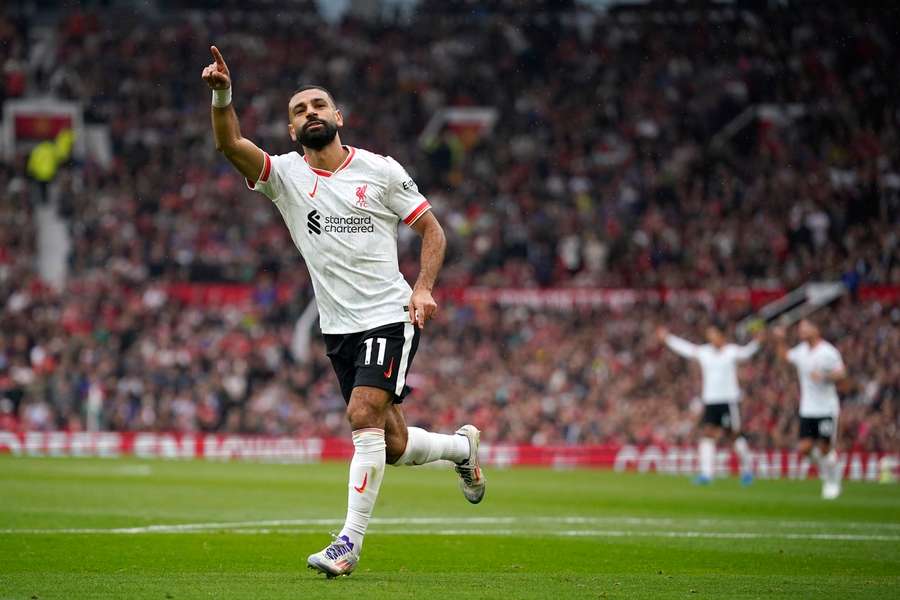 Salah fez seu 15º gol contra o United