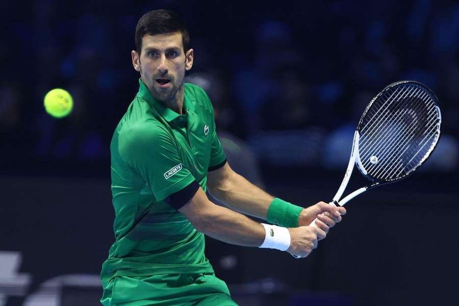 Novak Djokovic op de ATP finals in Turijn