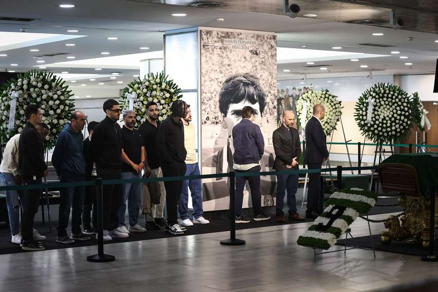 Cerimónia fúnebre de Manuel Fernandes em Alvalade