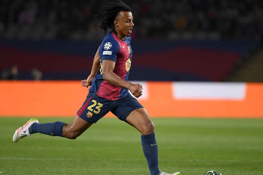 Koundé, en el partido del Barça.