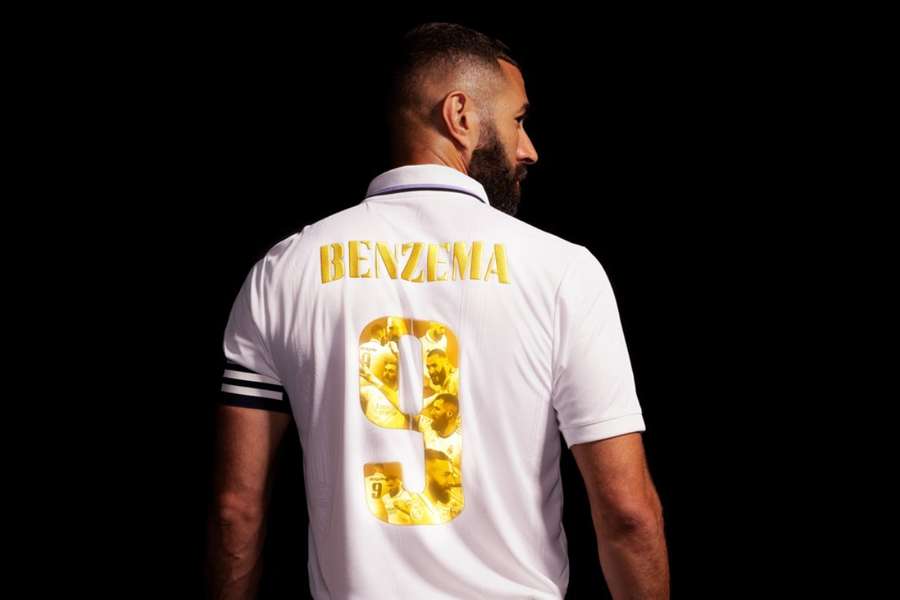 El Real Madrid y Adidas visten de oro a Benzema con una camiseta histórica