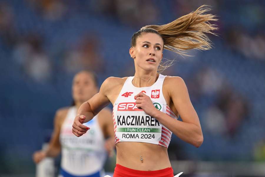 Natalia Kaczmarek w finale biegu na 400 m w lekkoatletycznych mistrzostwach Europy