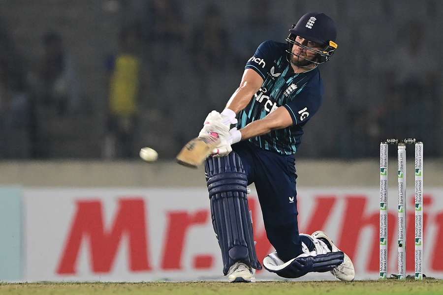 England's Dawid Malan plays a shot during the first one-day international (ODI) cricket match between Bangladesh and England 