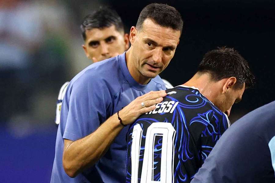 Lionel Scaloni et Lionel Messi, ce samedi.