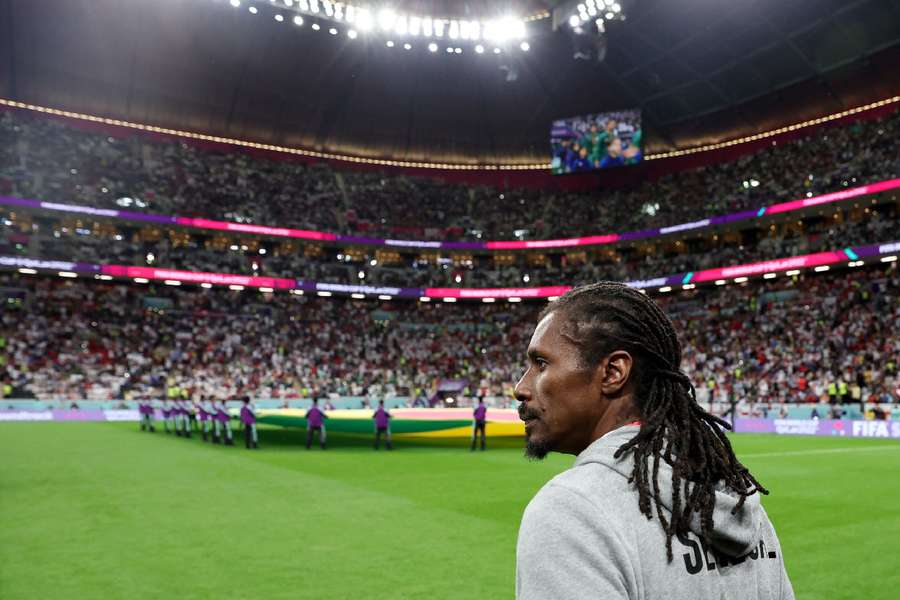 Senegal coach Aliou Cisse before a match at the World Cup