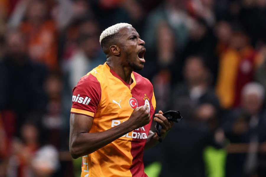 Osimhen celebra un gol con el Galatasaray Osimhen celebra un gol con el Galatasaray