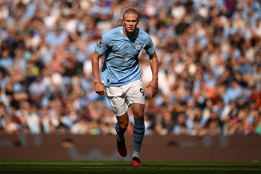 Erling Haaland tijdens Manchester City - Fulham