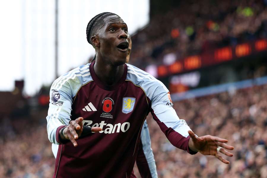 Amadou Onana celebrates after scoring against Bournemouth shortly before half-time Amadou Onana celebrates after scoring against Bournemouth shortly before half-time
