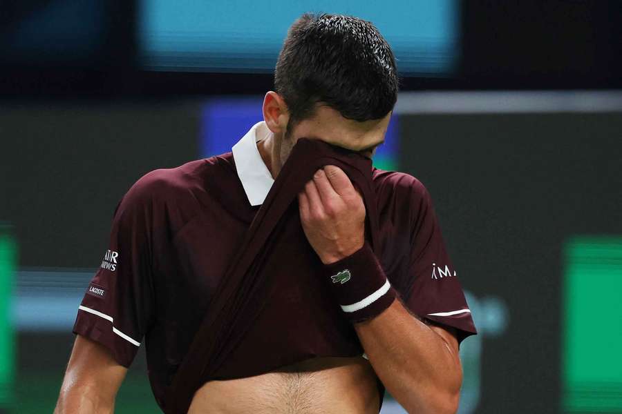 Novak Djokovic looks dejected after losing his match against Poland's Hubert Hurkacz in Shanghai Novak Djokovic looks dejected after losing his match against Poland's Hubert Hurkacz in Shanghai