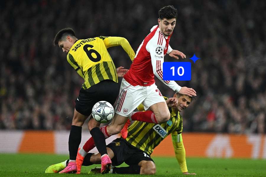 Kai Havertz z Arsenalu oslavil stylově návrat do Ligy mistrů, v níž nastoupil v této sezoně vůbec poprvé.