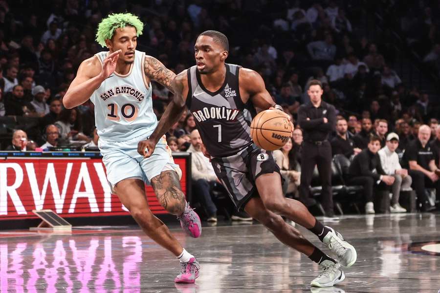 Jaremy Sochan, en el choque contra los Nets