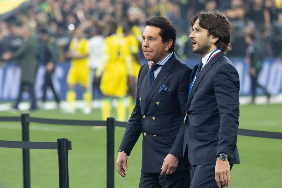 Waldemar e Franck Kita, proprietário e diretor do Nantes