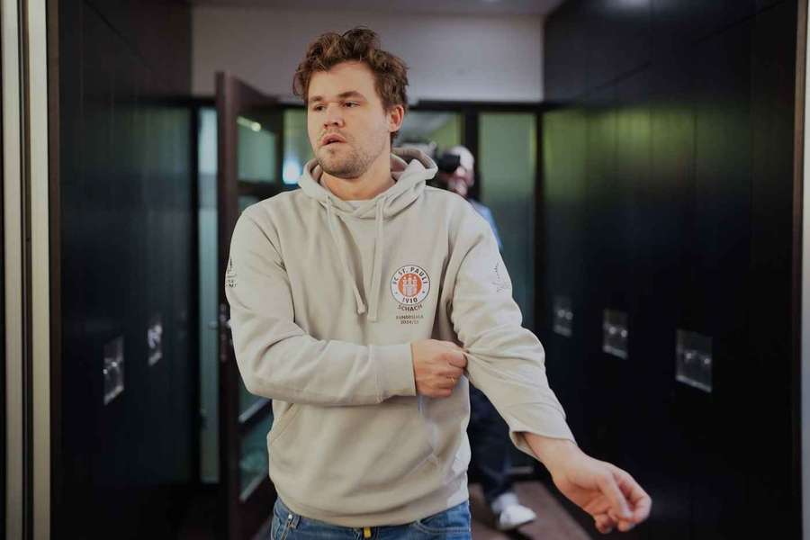Magnus Carlsen vor seinem Match am Sonntag.