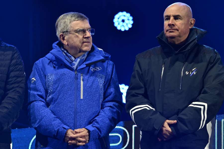 International Olympic Committee President (IOC) Thomas Bach (L) at the World Ski Championship