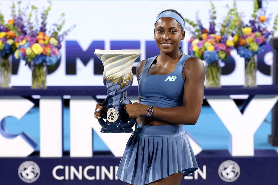 Coco Gauff celebrates Cincinnati Open title Coco Gauff celebrates Cincinnati Open title