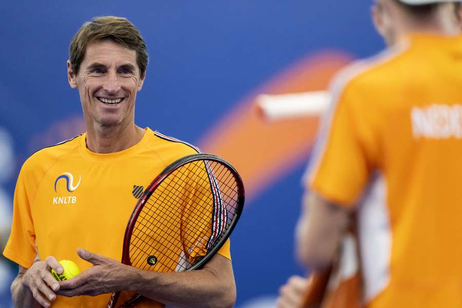 Paul Haarhuis is de teamcaptain van het Nederlandse Daviscupteam