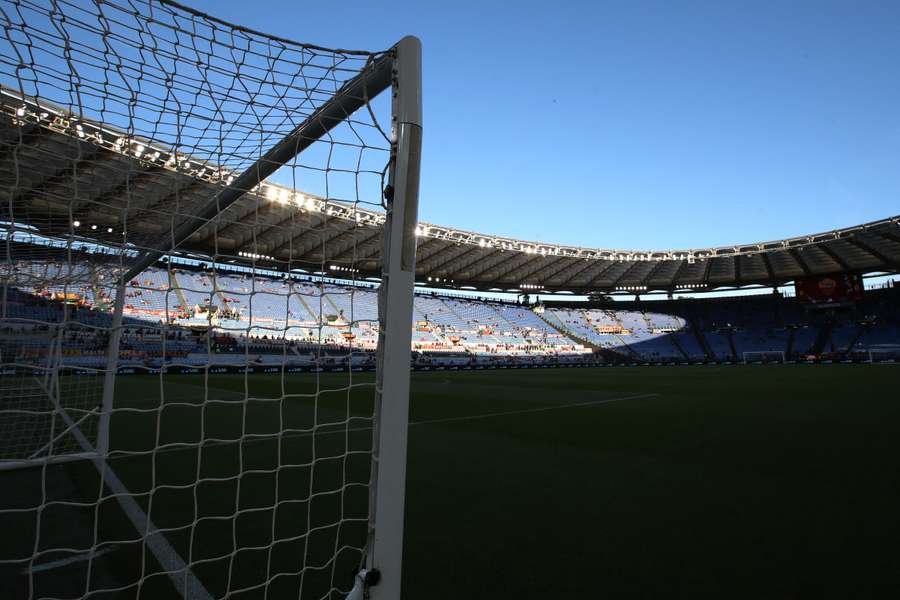 Stadio Olimpico before kick off this evening 