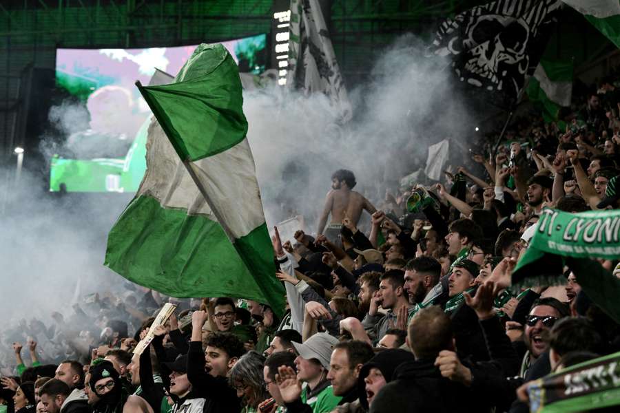 Os adeptos do Saint-Étienne no domingo