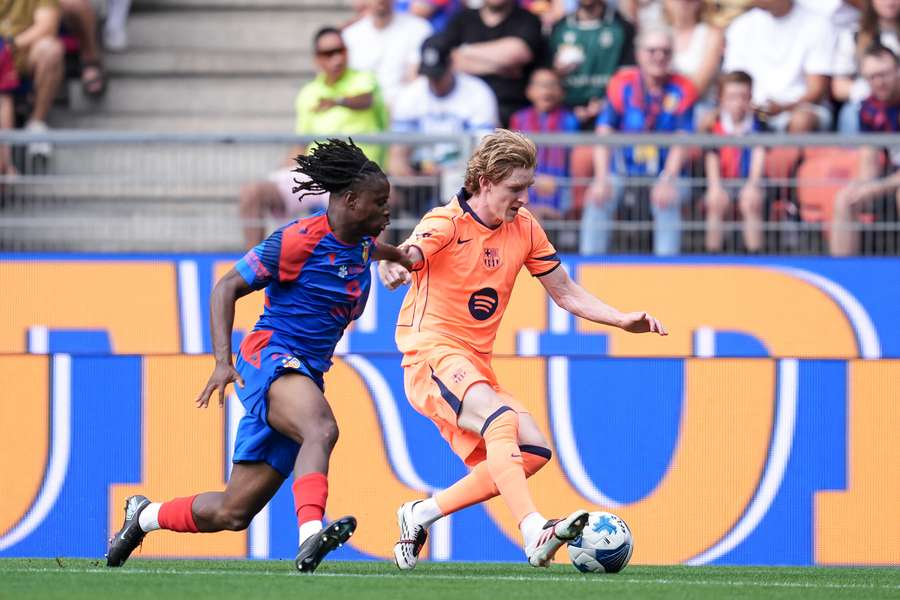 Anthony Gordon in action for Barcelona Anthony Gordon in action for Barcelona