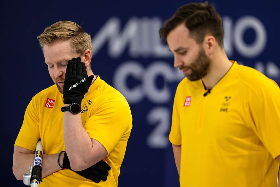 Niklas Edin and Oskar Eriksson, who was at the centre of the drama against Canada
